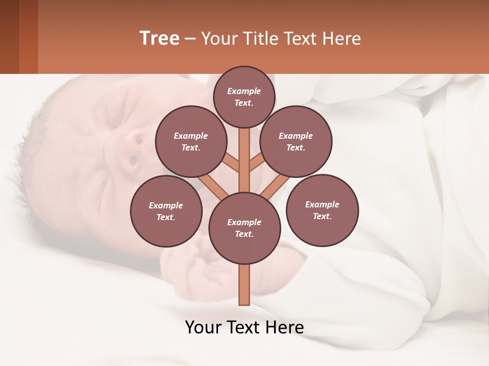 A Baby Yawning While Laying On A Bed PowerPoint Template