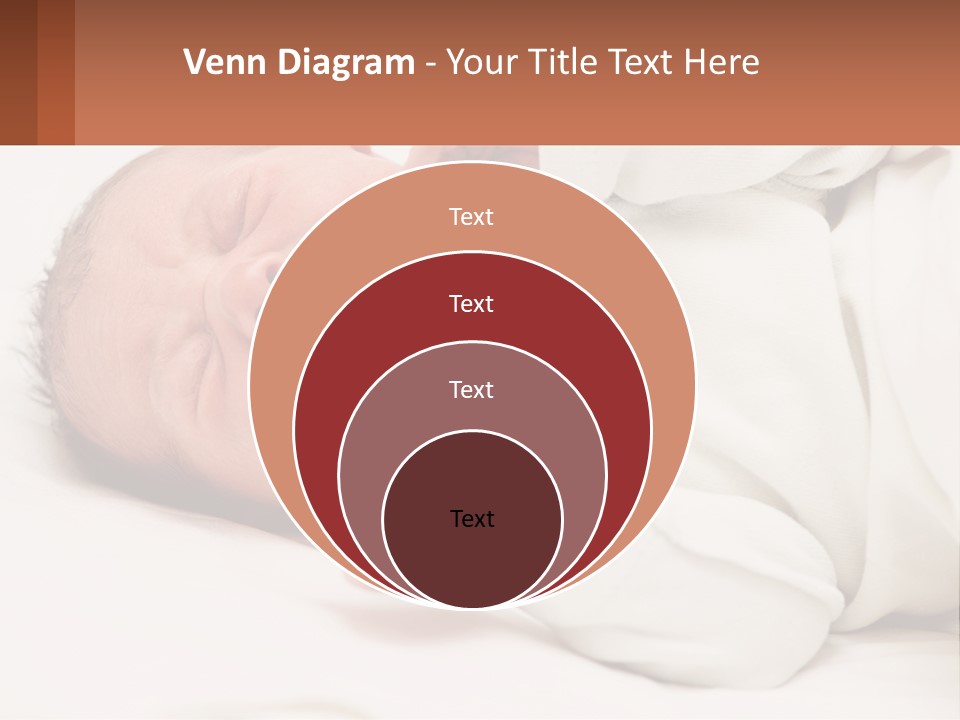 A Baby Yawning While Laying On A Bed PowerPoint Template