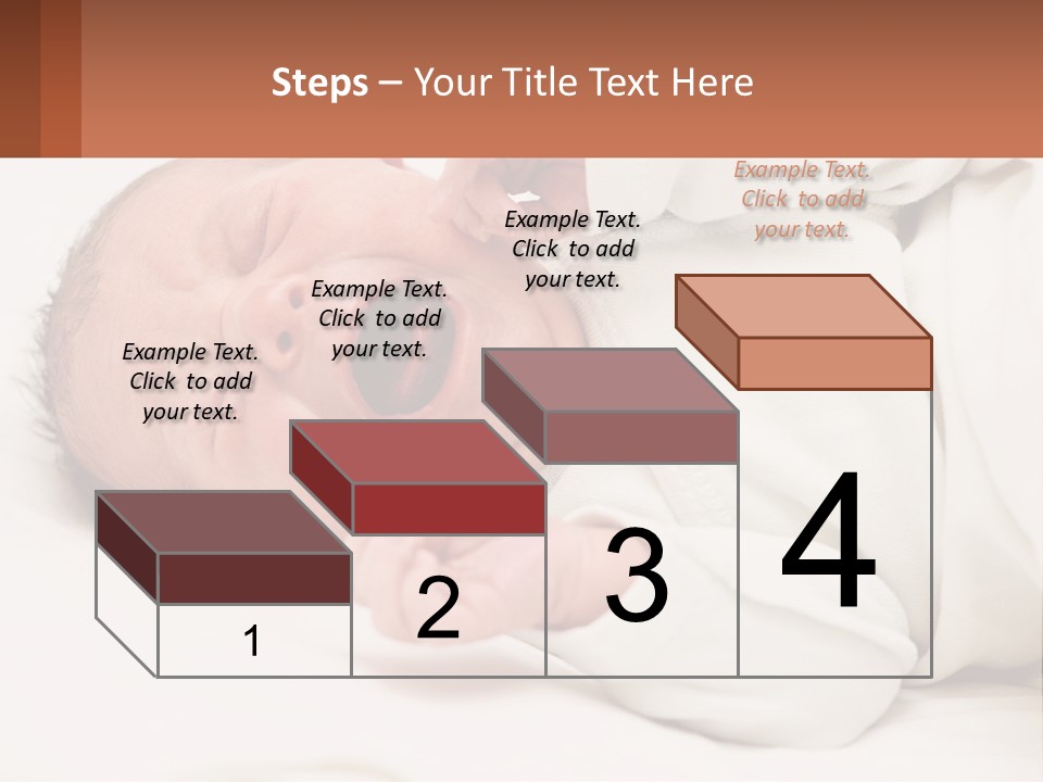 A Baby Yawning While Laying On A Bed PowerPoint Template