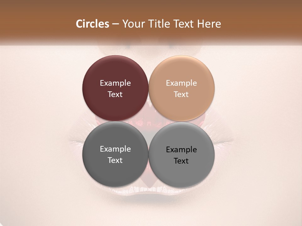 A Woman's Lips With A Heart Shaped Lip PowerPoint Template