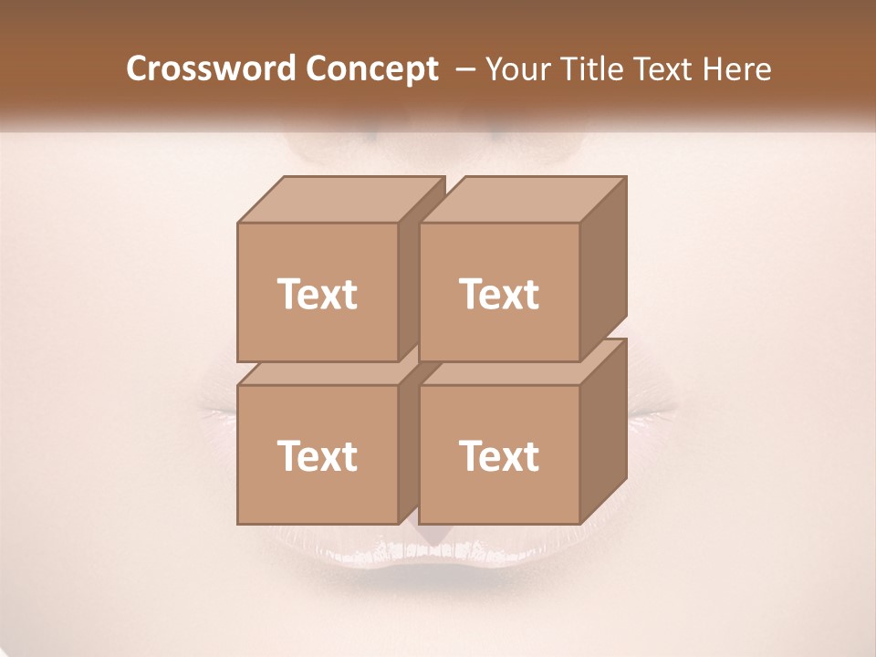 A Woman's Lips With A Heart Shaped Lip PowerPoint Template