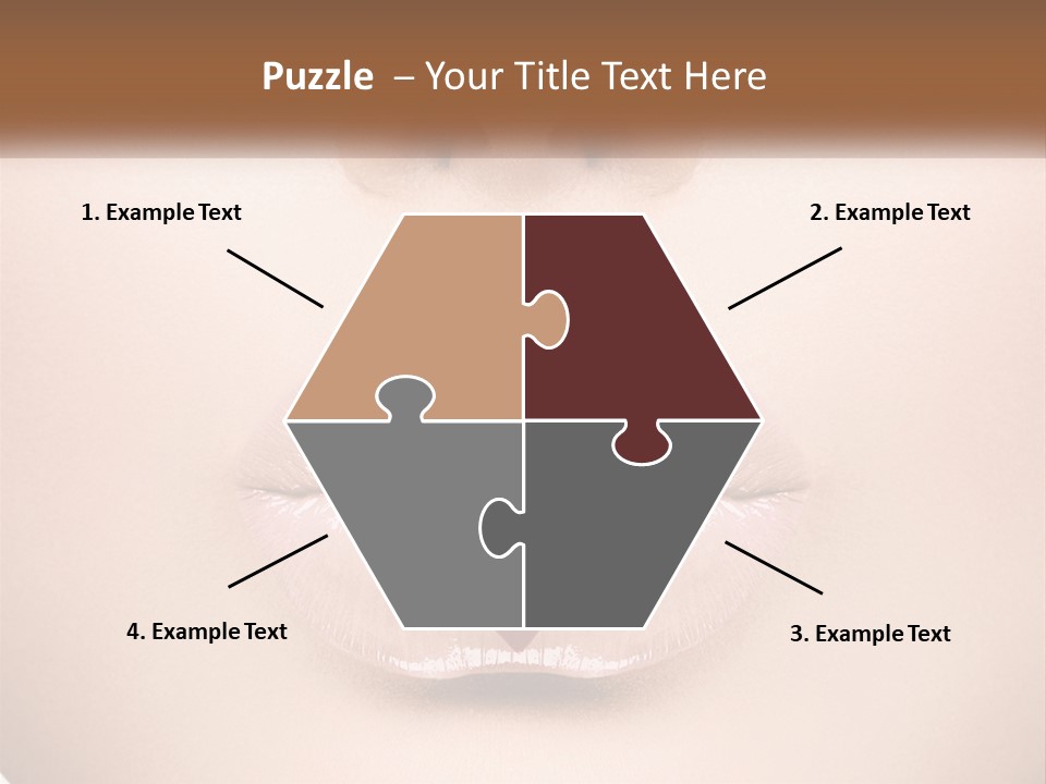 A Woman's Lips With A Heart Shaped Lip PowerPoint Template