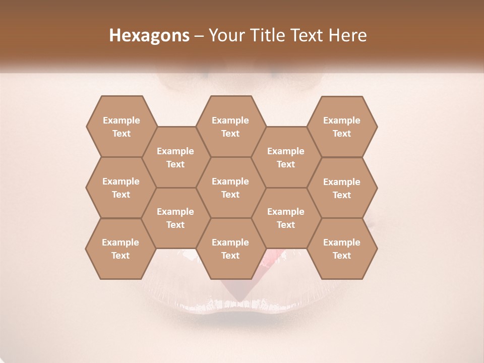 A Woman's Lips With A Heart Shaped Lip PowerPoint Template