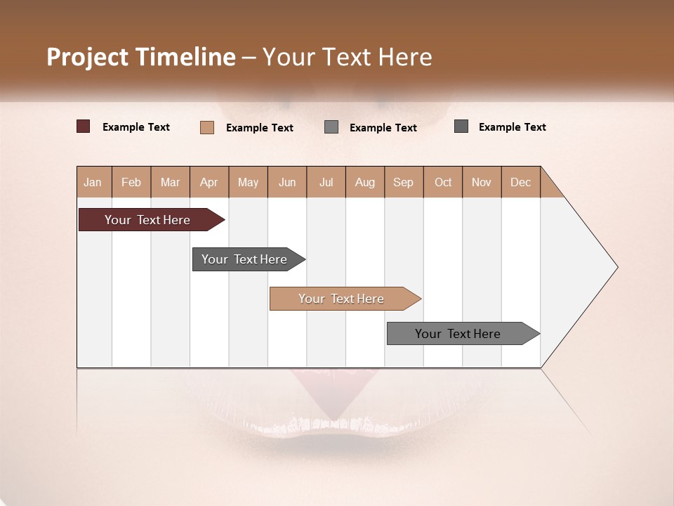 A Woman's Lips With A Heart Shaped Lip PowerPoint Template