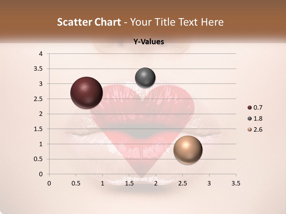 A Woman's Lips With A Heart Shaped Lip PowerPoint Template