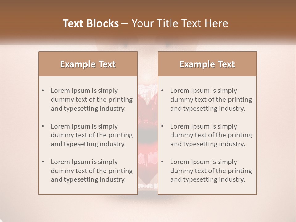 A Woman's Lips With A Heart Shaped Lip PowerPoint Template