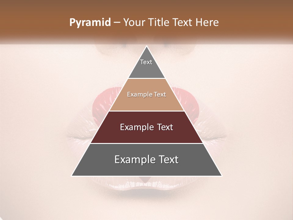 A Woman's Lips With A Heart Shaped Lip PowerPoint Template