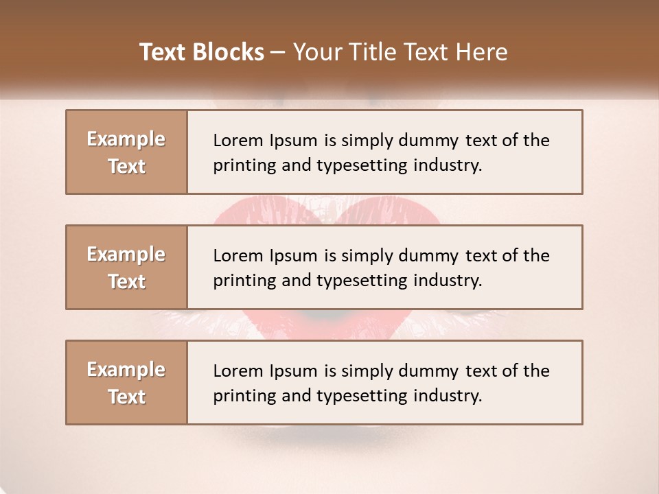 A Woman's Lips With A Heart Shaped Lip PowerPoint Template