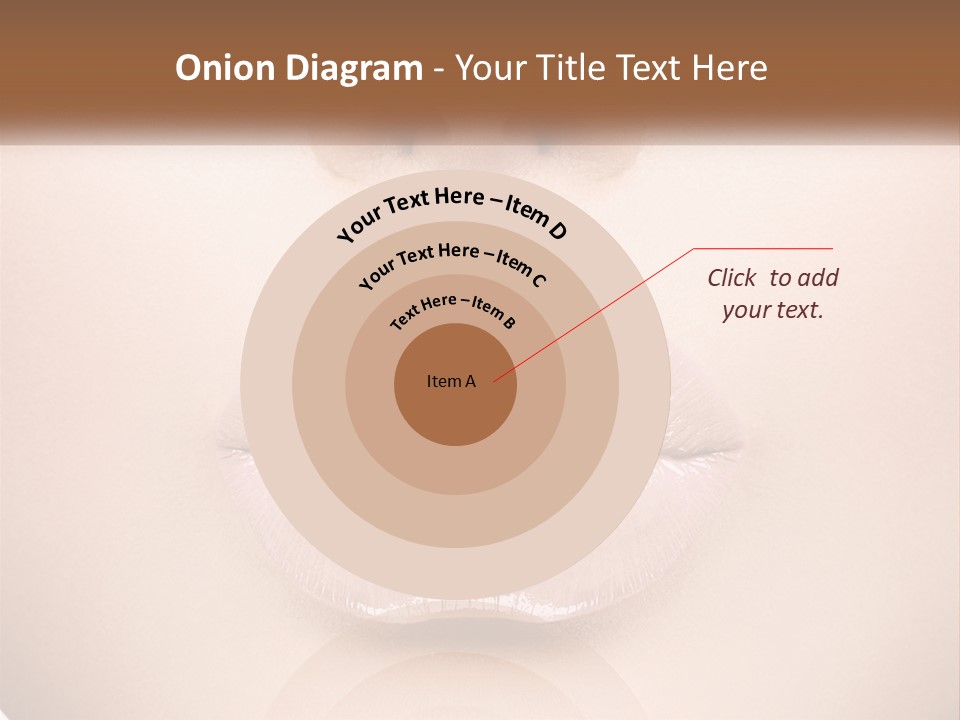 A Woman's Lips With A Heart Shaped Lip PowerPoint Template