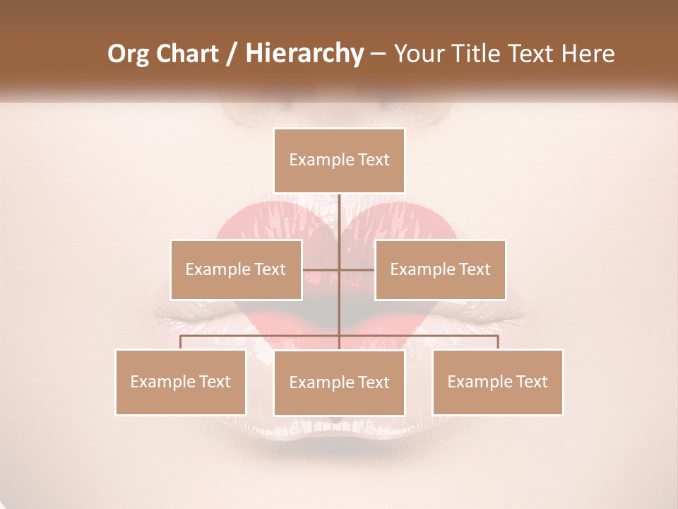 A Woman's Lips With A Heart Shaped Lip PowerPoint Template