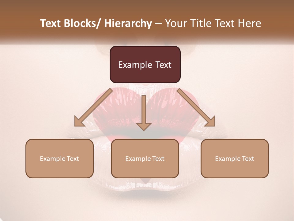 A Woman's Lips With A Heart Shaped Lip PowerPoint Template