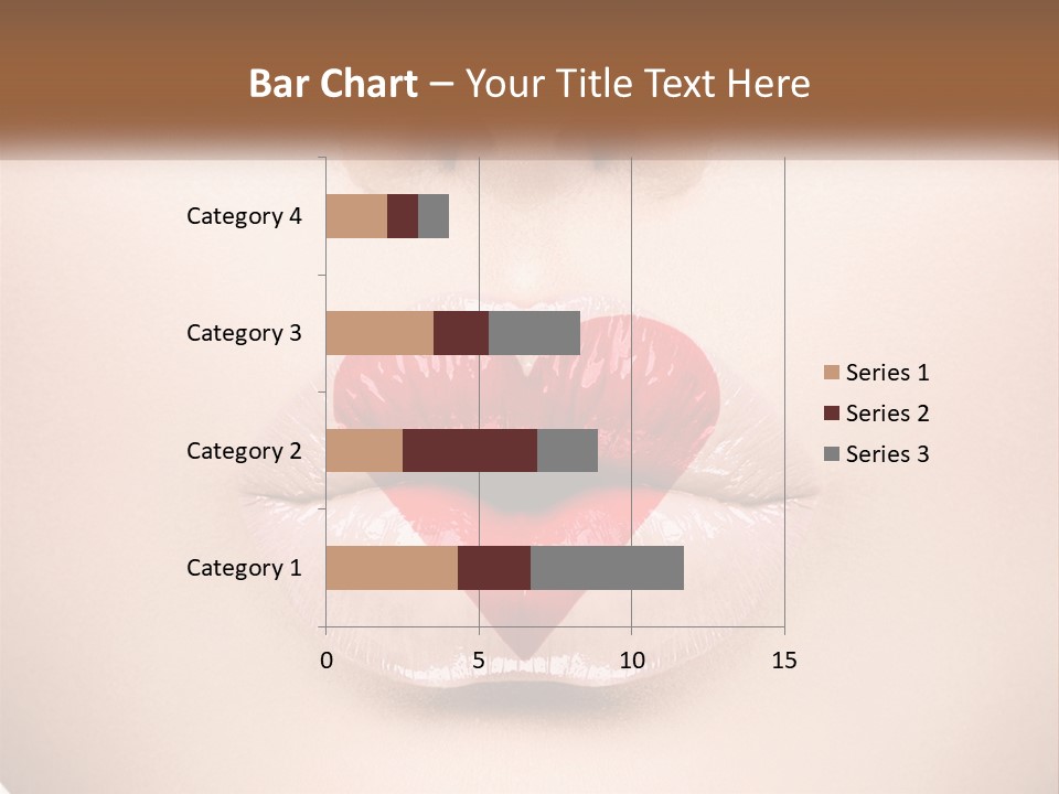 A Woman's Lips With A Heart Shaped Lip PowerPoint Template