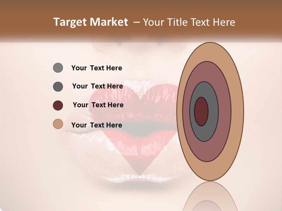 A Woman's Lips With A Heart Shaped Lip PowerPoint Template
