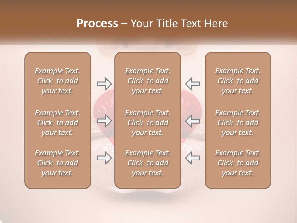 A Woman's Lips With A Heart Shaped Lip PowerPoint Template