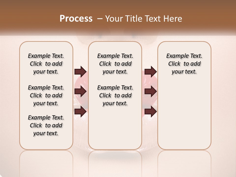 A Woman's Lips With A Heart Shaped Lip PowerPoint Template