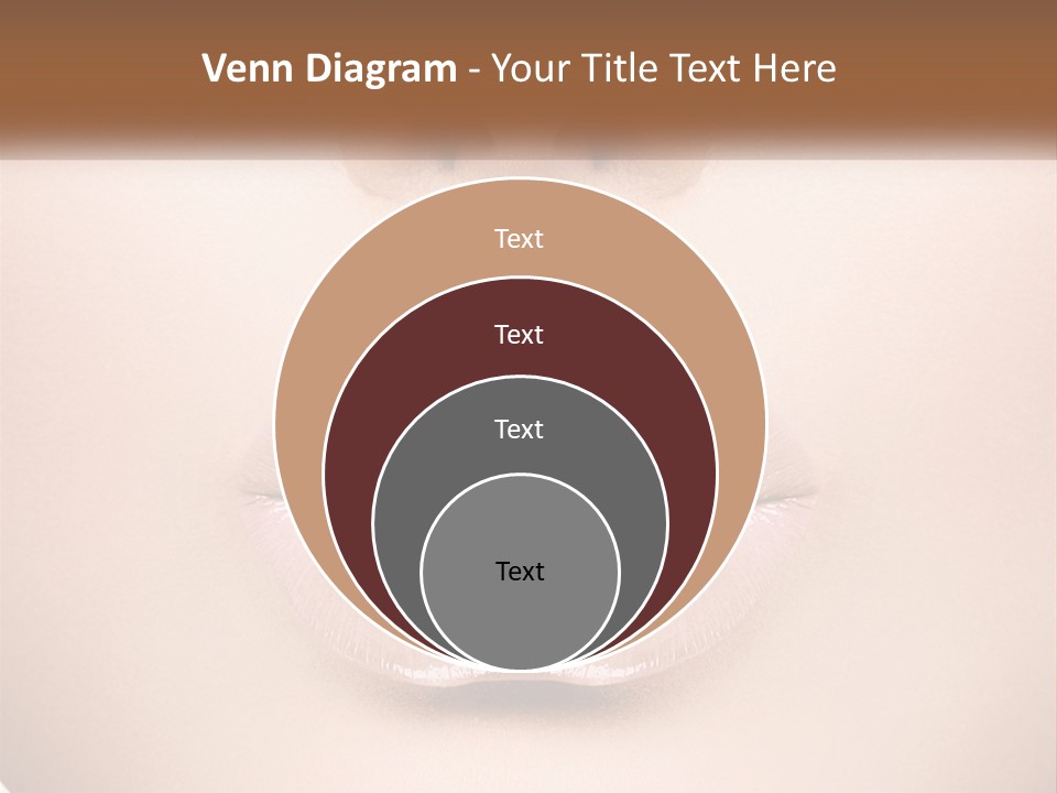 A Woman's Lips With A Heart Shaped Lip PowerPoint Template