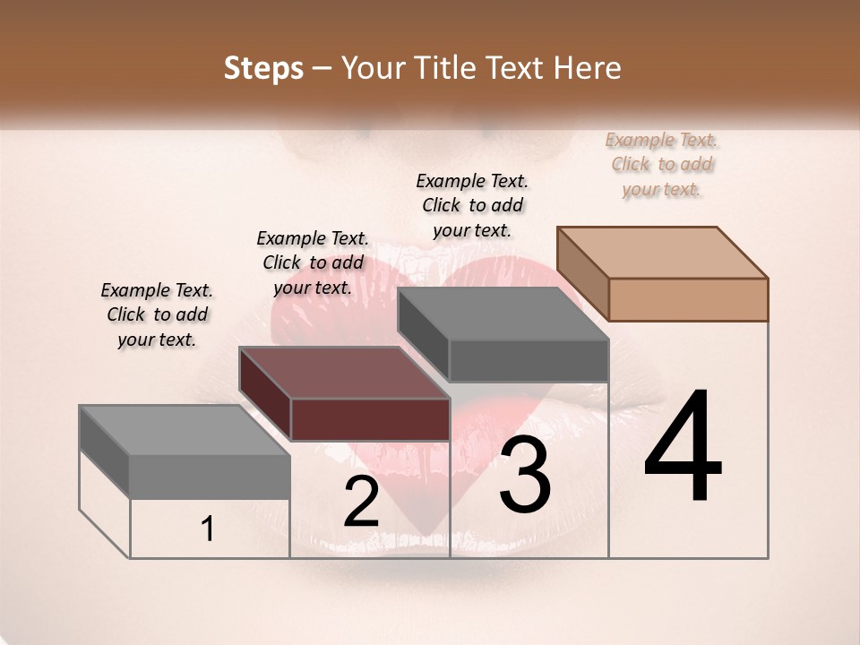 A Woman's Lips With A Heart Shaped Lip PowerPoint Template