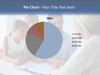 A Family Sitting At A Table Talking To Each Other PowerPoint Template