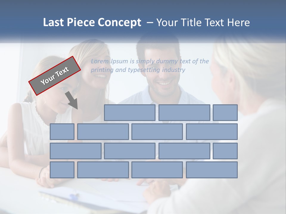 A Family Sitting At A Table Talking To Each Other PowerPoint Template