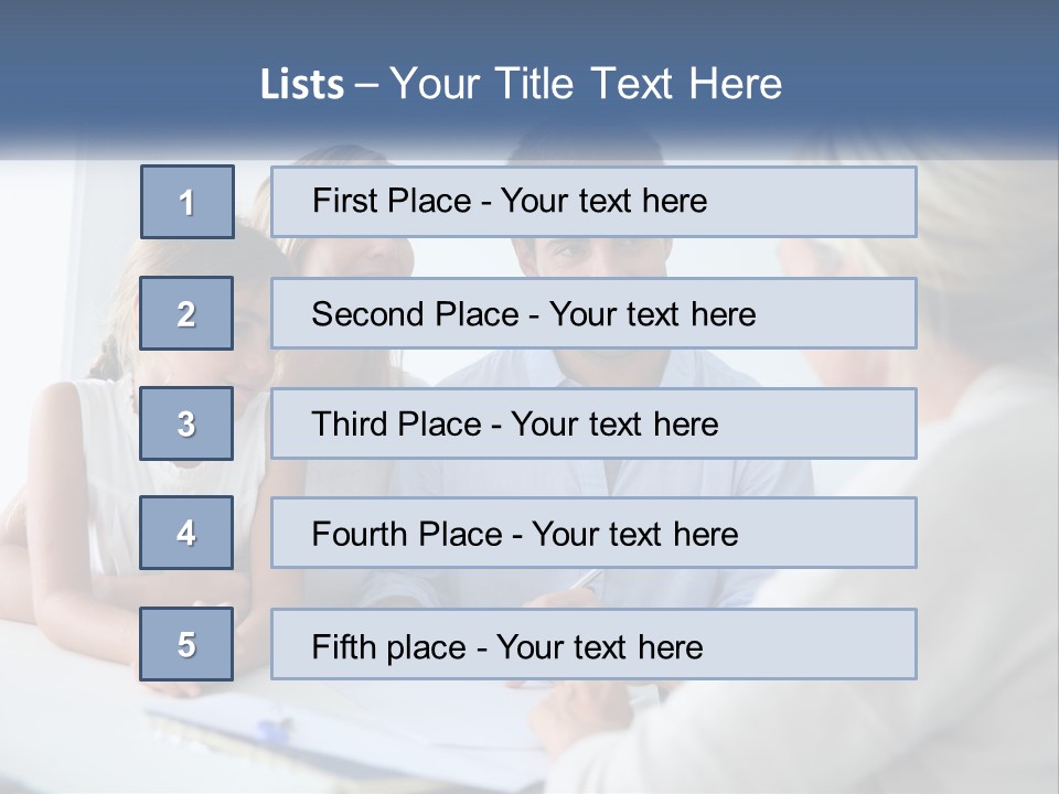 A Family Sitting At A Table Talking To Each Other PowerPoint Template