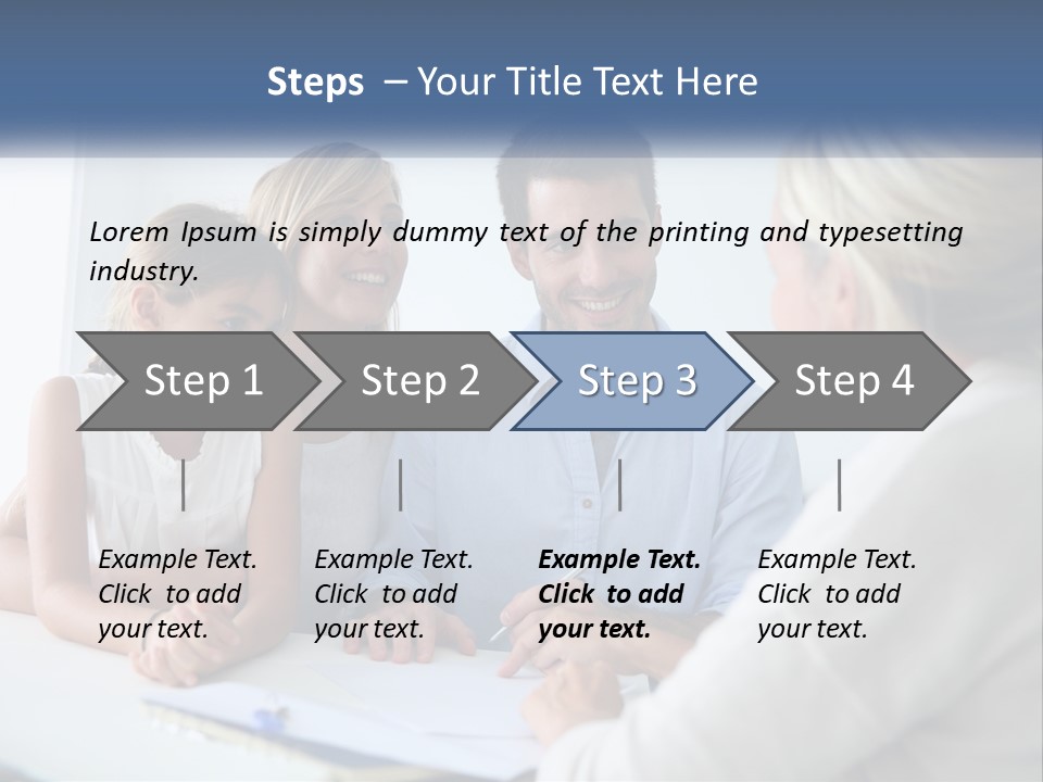 A Family Sitting At A Table Talking To Each Other PowerPoint Template