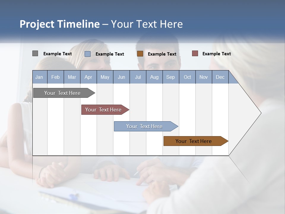 A Family Sitting At A Table Talking To Each Other PowerPoint Template