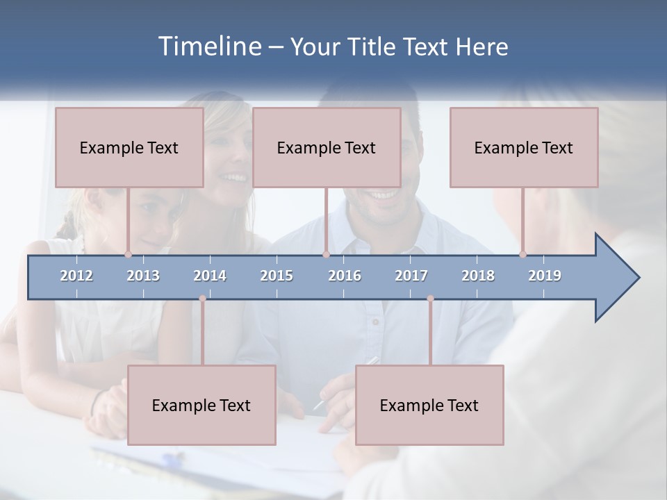 A Family Sitting At A Table Talking To Each Other PowerPoint Template