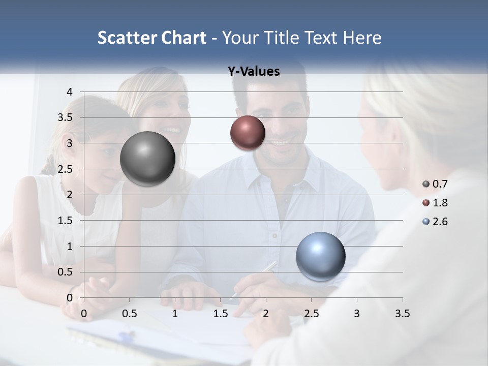 A Family Sitting At A Table Talking To Each Other PowerPoint Template