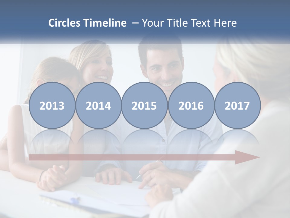 A Family Sitting At A Table Talking To Each Other PowerPoint Template