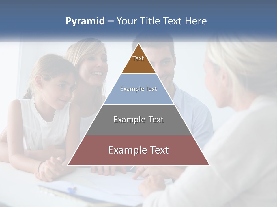 A Family Sitting At A Table Talking To Each Other PowerPoint Template