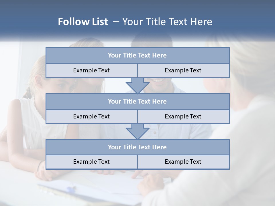 A Family Sitting At A Table Talking To Each Other PowerPoint Template