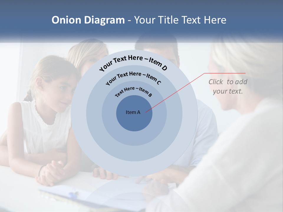A Family Sitting At A Table Talking To Each Other PowerPoint Template