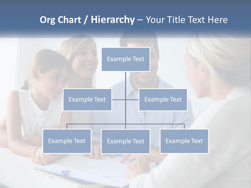 A Family Sitting At A Table Talking To Each Other PowerPoint Template