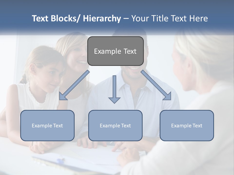 A Family Sitting At A Table Talking To Each Other PowerPoint Template