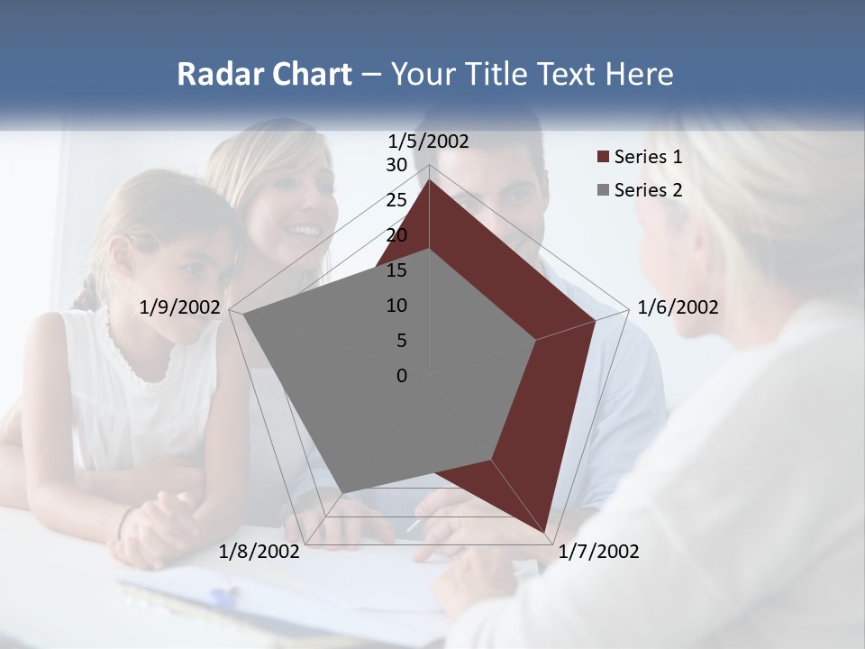A Family Sitting At A Table Talking To Each Other PowerPoint Template