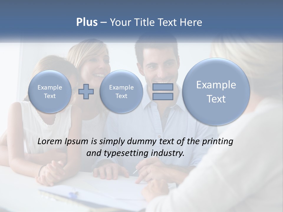 A Family Sitting At A Table Talking To Each Other PowerPoint Template