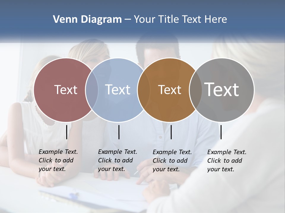 A Family Sitting At A Table Talking To Each Other PowerPoint Template