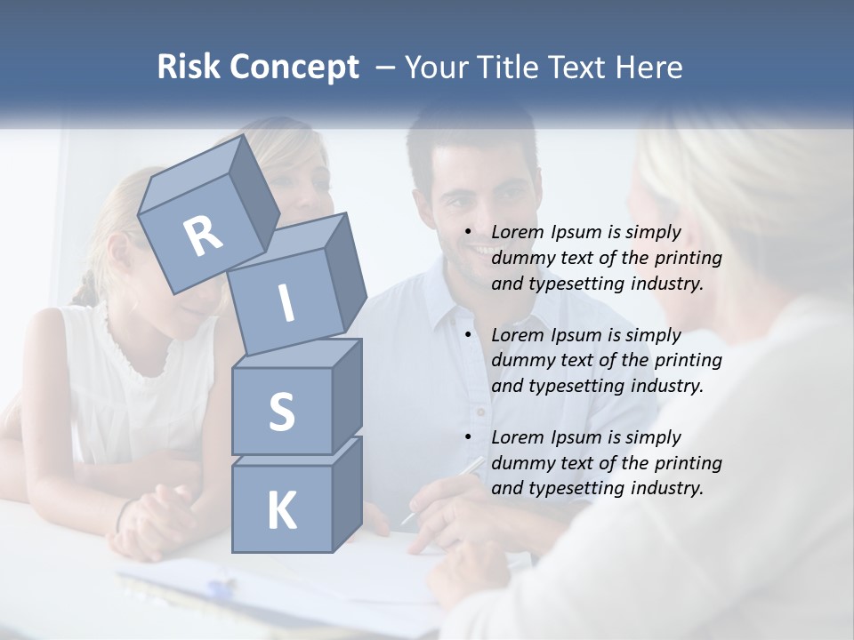 A Family Sitting At A Table Talking To Each Other PowerPoint Template