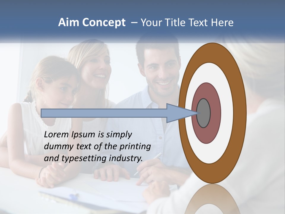A Family Sitting At A Table Talking To Each Other PowerPoint Template