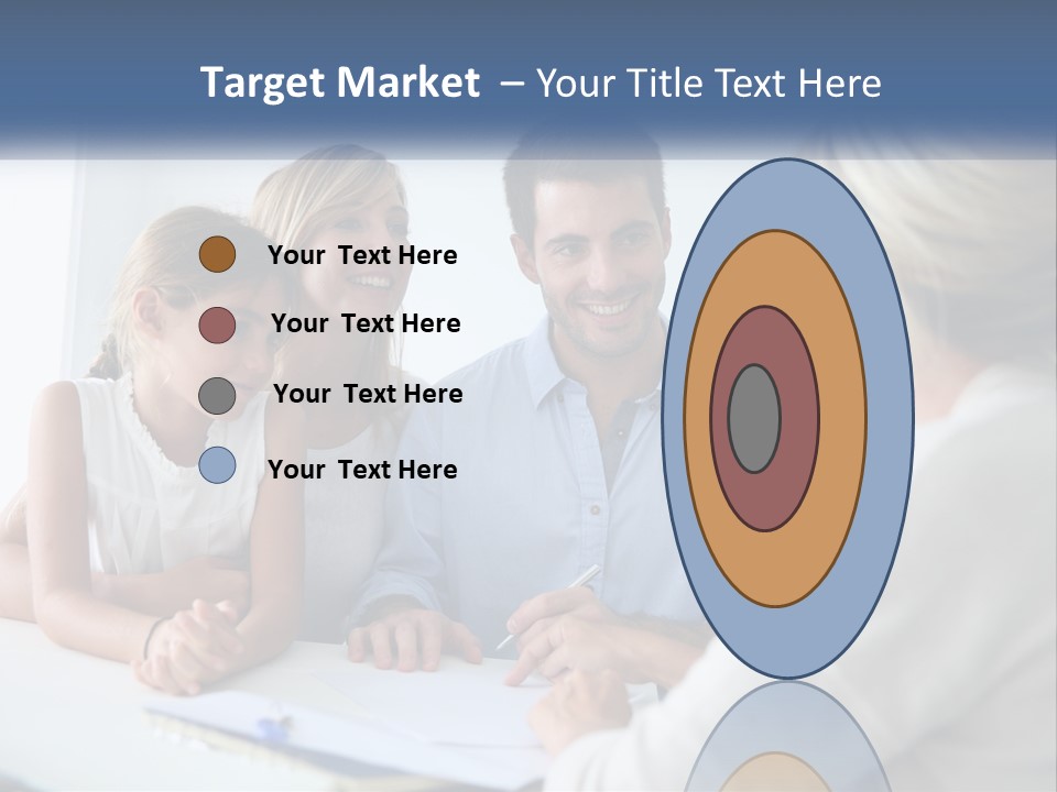 A Family Sitting At A Table Talking To Each Other PowerPoint Template