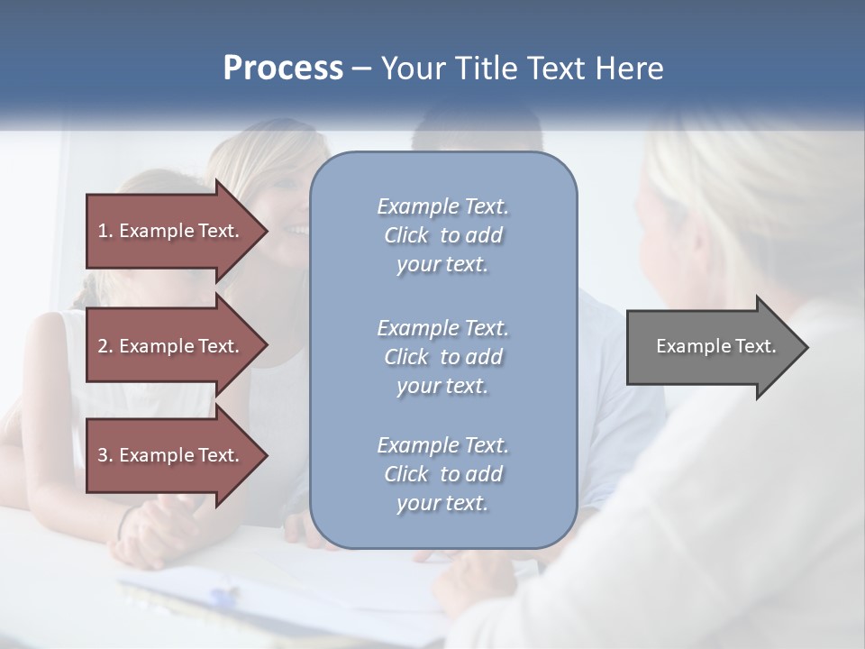 A Family Sitting At A Table Talking To Each Other PowerPoint Template