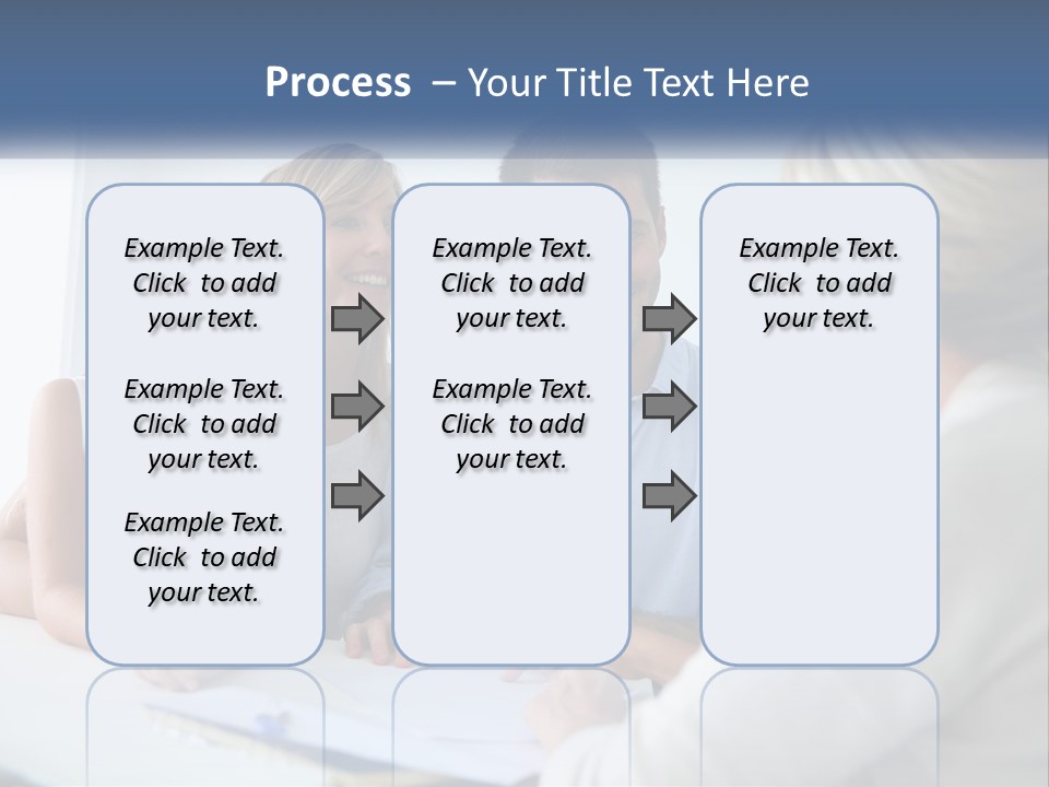 A Family Sitting At A Table Talking To Each Other PowerPoint Template