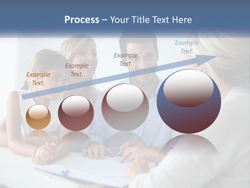 A Family Sitting At A Table Talking To Each Other PowerPoint Template
