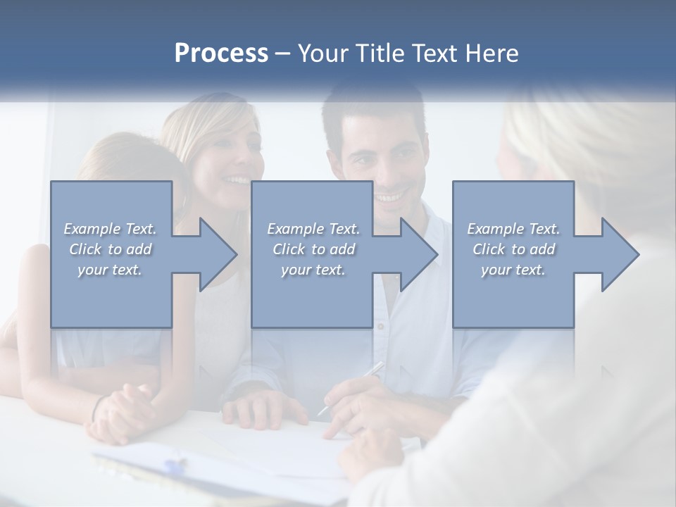A Family Sitting At A Table Talking To Each Other PowerPoint Template