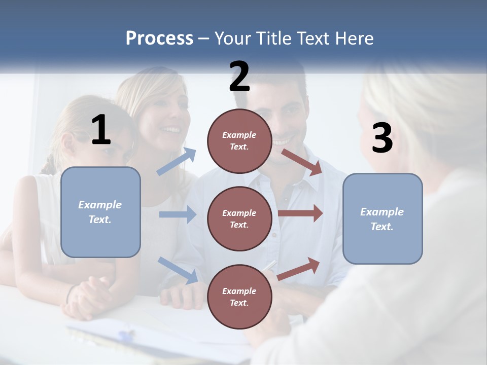 A Family Sitting At A Table Talking To Each Other PowerPoint Template