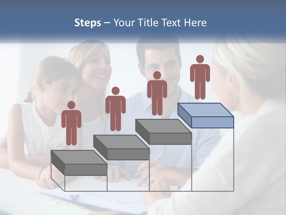 A Family Sitting At A Table Talking To Each Other PowerPoint Template