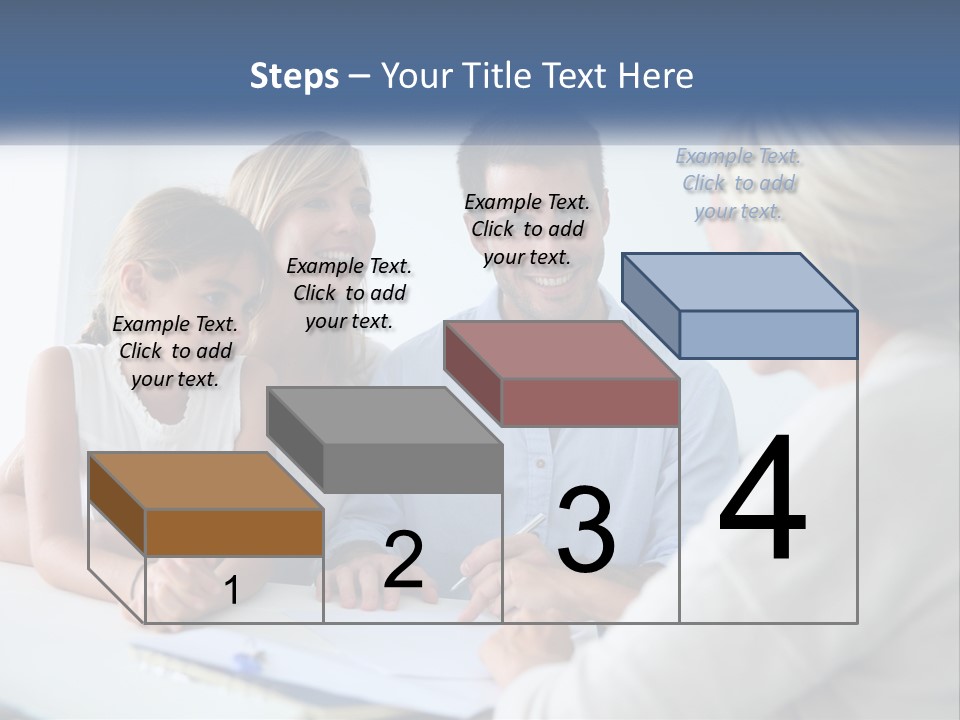 A Family Sitting At A Table Talking To Each Other PowerPoint Template