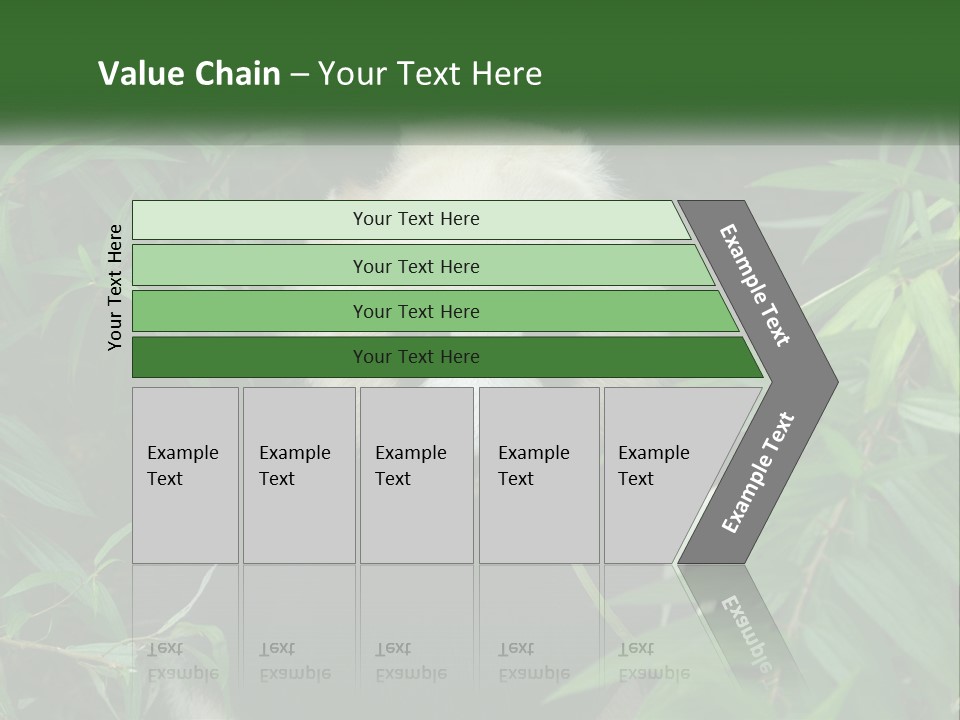 A Panda Bear Eating Bamboo In A Forest PowerPoint Template