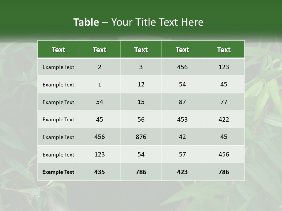 A Panda Bear Eating Bamboo In A Forest PowerPoint Template