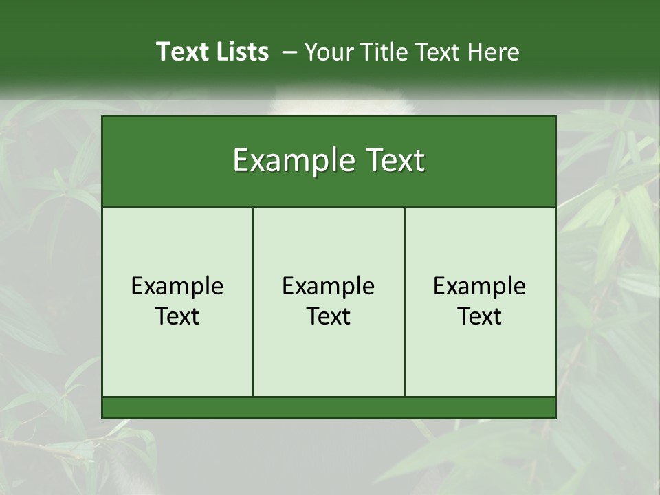 A Panda Bear Eating Bamboo In A Forest PowerPoint Template